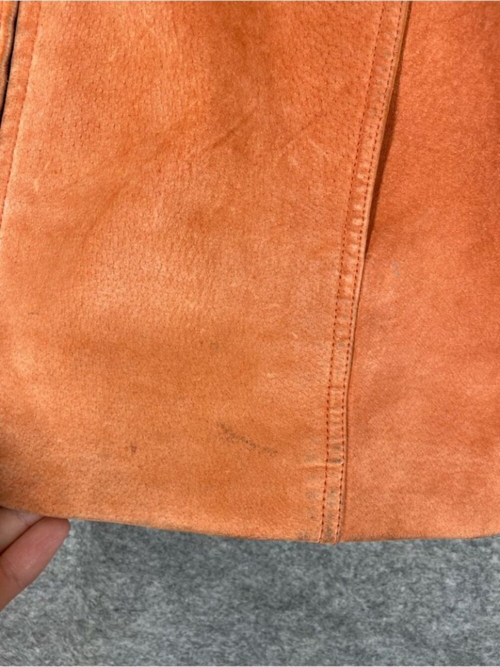 Vintage Anne Klein Leather Jacket Medium Zip Moto Minimalist Western Festival - Picture 9 of 16